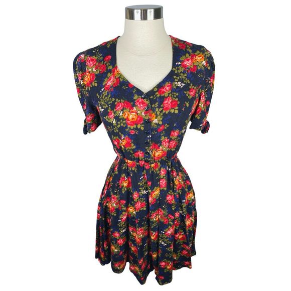 Vintage 80’s S.L. Petites Floral Baby Doll Dress - Size 6 - Picture 7 of 9